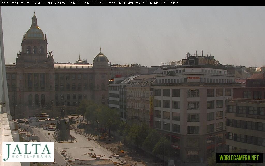 Archiv Foto Webcam Der Wenzelsplatz in der Neustadt Prags
