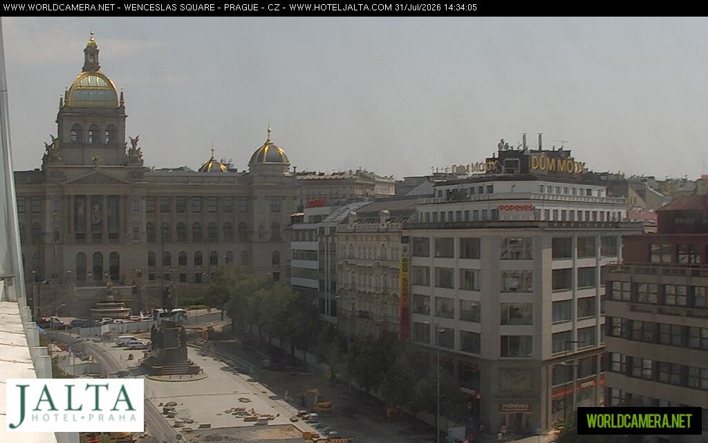 Archiv Foto Webcam Der Wenzelsplatz in der Neustadt Prags