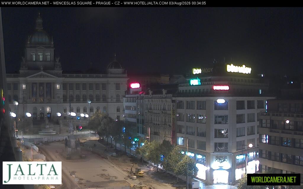 Archiv Foto Webcam Der Wenzelsplatz in der Neustadt Prags