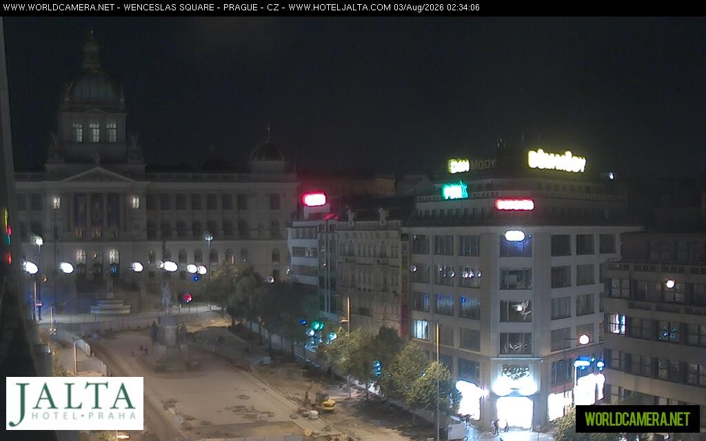 Archiv Foto Webcam Der Wenzelsplatz in der Neustadt Prags