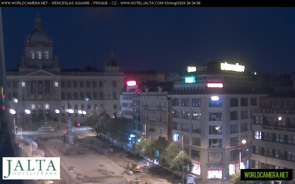 Archiv Foto Webcam Der Wenzelsplatz in der Neustadt Prags