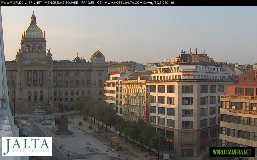 Archiv Foto Webcam Der Wenzelsplatz in der Neustadt Prags