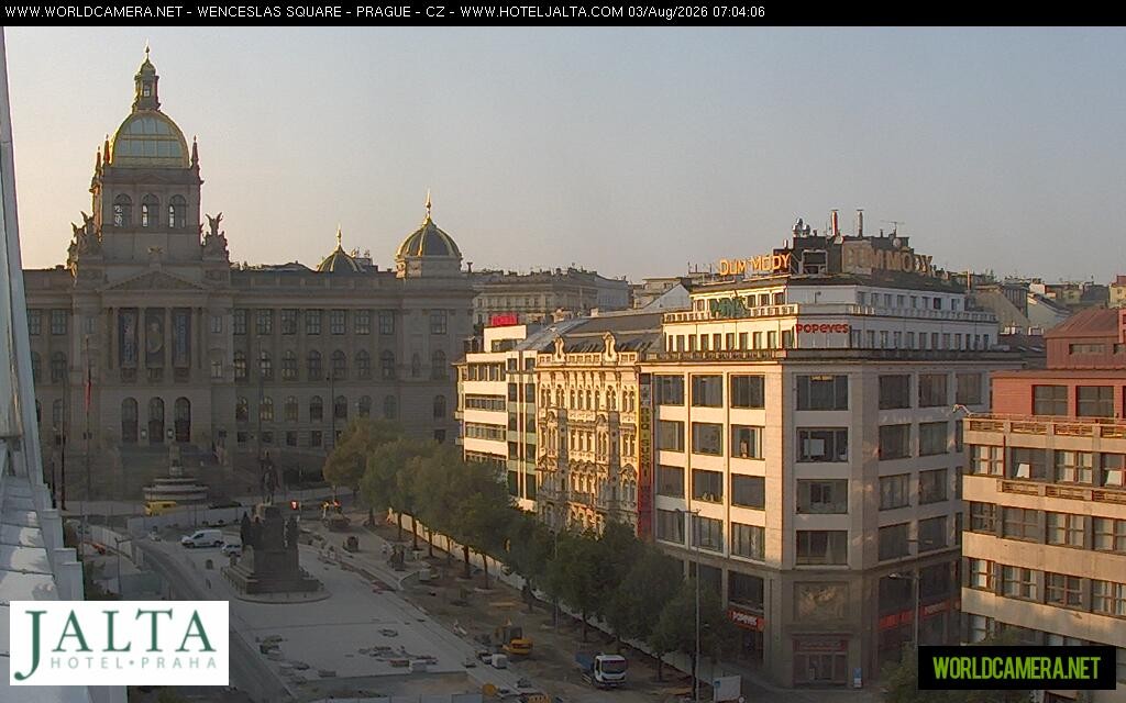 Archiv Foto Webcam Der Wenzelsplatz in der Neustadt Prags