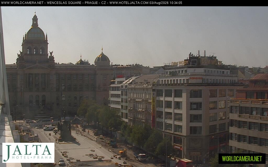Archiv Foto Webcam Der Wenzelsplatz in der Neustadt Prags