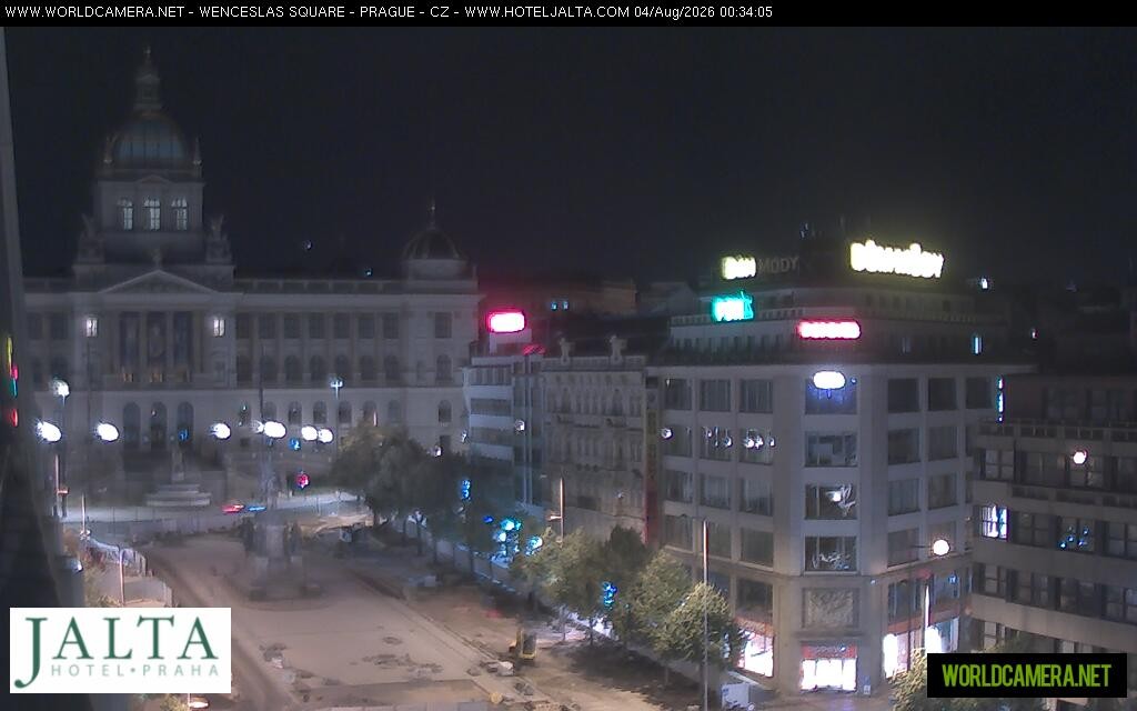 Archiv Foto Webcam Der Wenzelsplatz in der Neustadt Prags