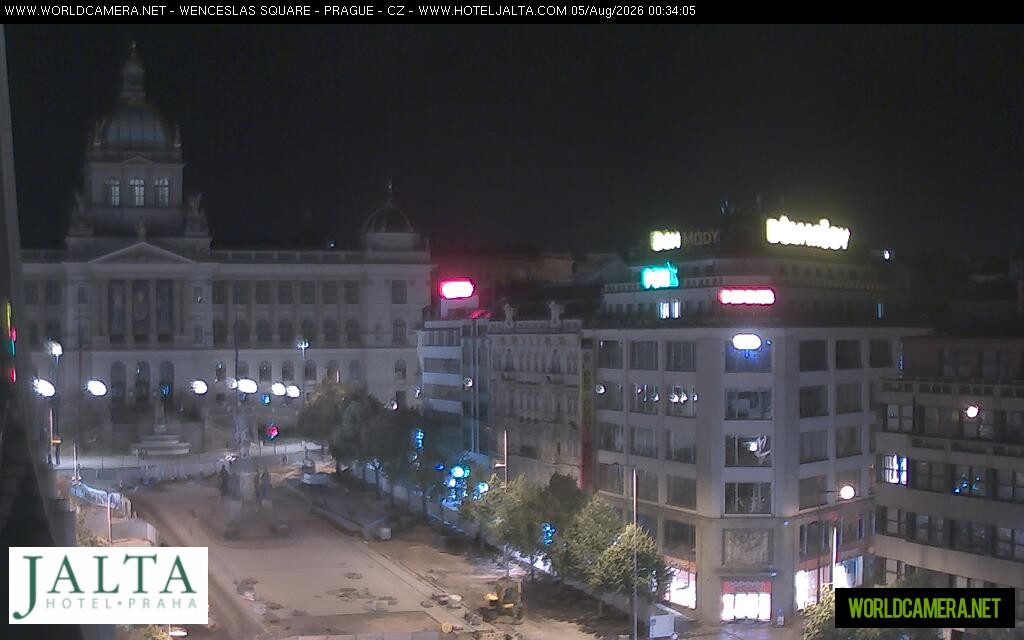 Archiv Foto Webcam Der Wenzelsplatz in der Neustadt Prags