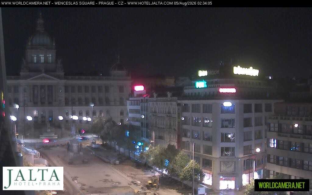 Archiv Foto Webcam Der Wenzelsplatz in der Neustadt Prags
