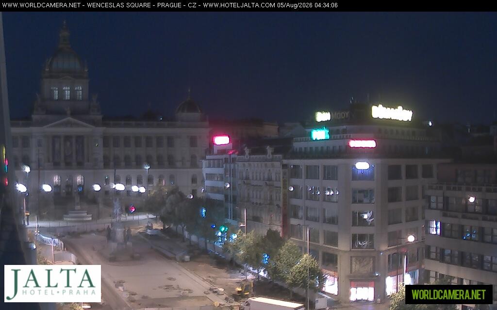 Archiv Foto Webcam Der Wenzelsplatz in der Neustadt Prags