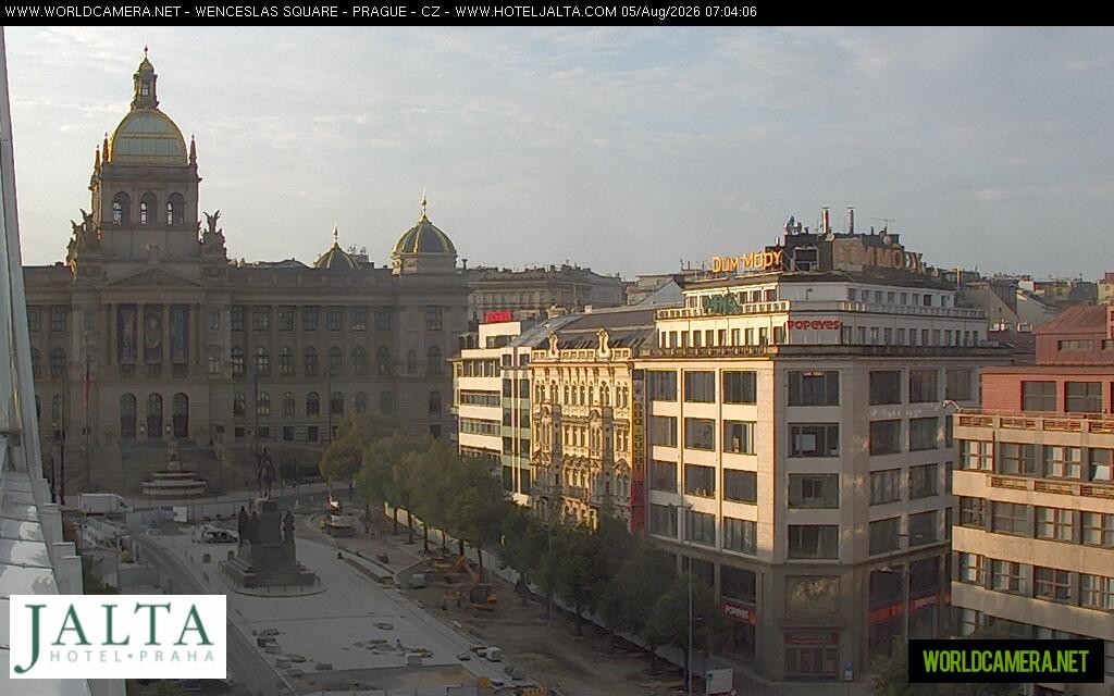 Archiv Foto Webcam Der Wenzelsplatz in der Neustadt Prags