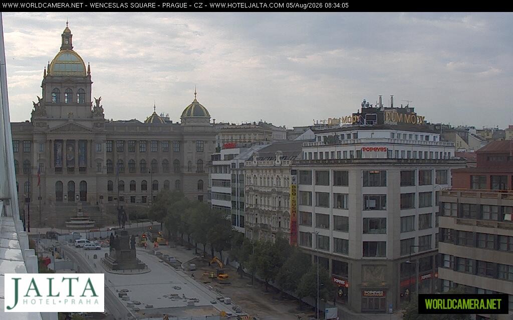 Archiv Foto Webcam Der Wenzelsplatz in der Neustadt Prags