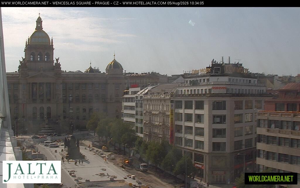 Archiv Foto Webcam Der Wenzelsplatz in der Neustadt Prags