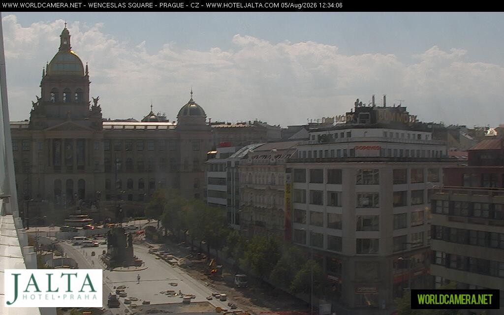 Archiv Foto Webcam Der Wenzelsplatz in der Neustadt Prags