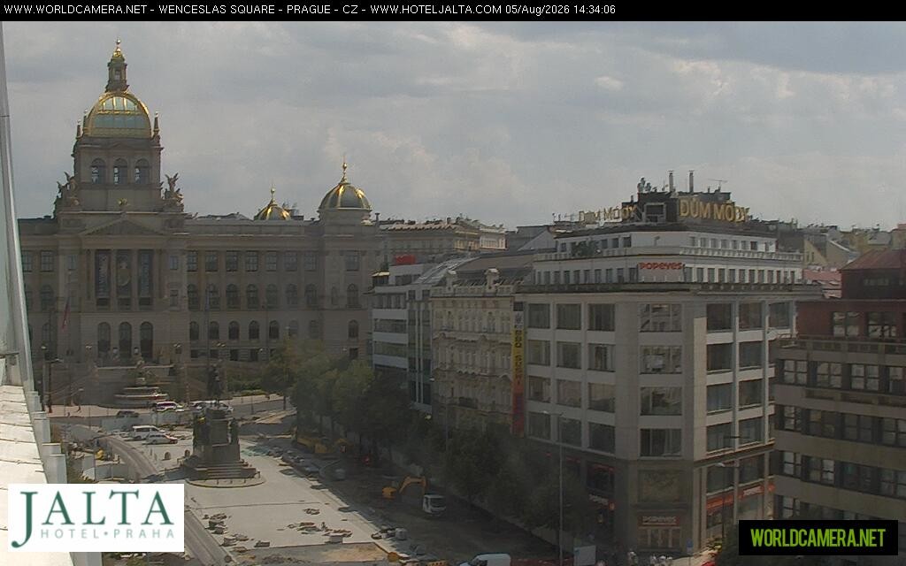 Archiv Foto Webcam Der Wenzelsplatz in der Neustadt Prags