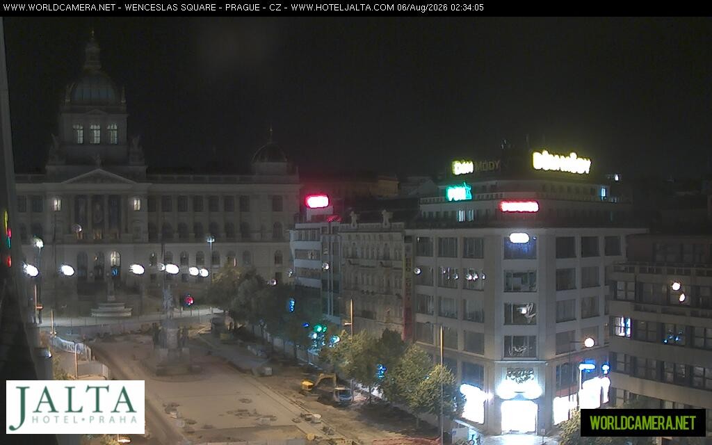 Archiv Foto Webcam Der Wenzelsplatz in der Neustadt Prags