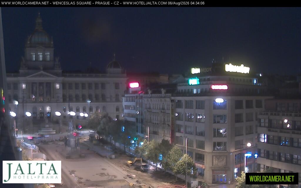 Archiv Foto Webcam Der Wenzelsplatz in der Neustadt Prags