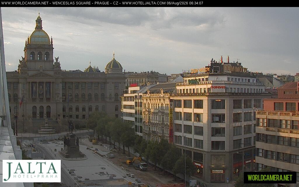 Archiv Foto Webcam Der Wenzelsplatz in der Neustadt Prags