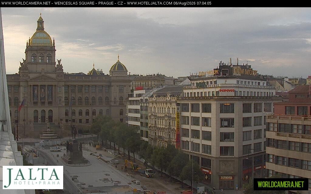 Archiv Foto Webcam Der Wenzelsplatz in der Neustadt Prags
