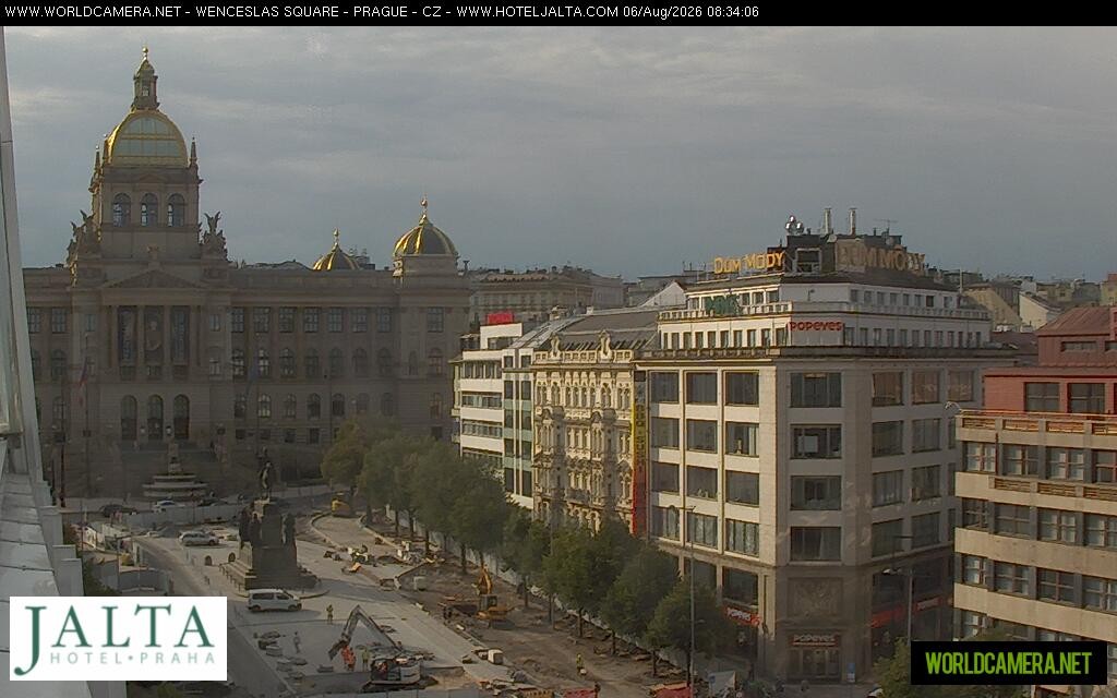Archiv Foto Webcam Der Wenzelsplatz in der Neustadt Prags