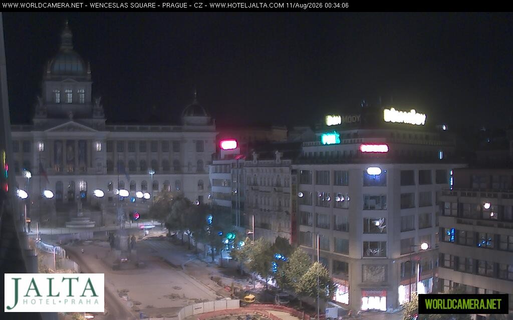 Archiv Foto Webcam Der Wenzelsplatz in der Neustadt Prags