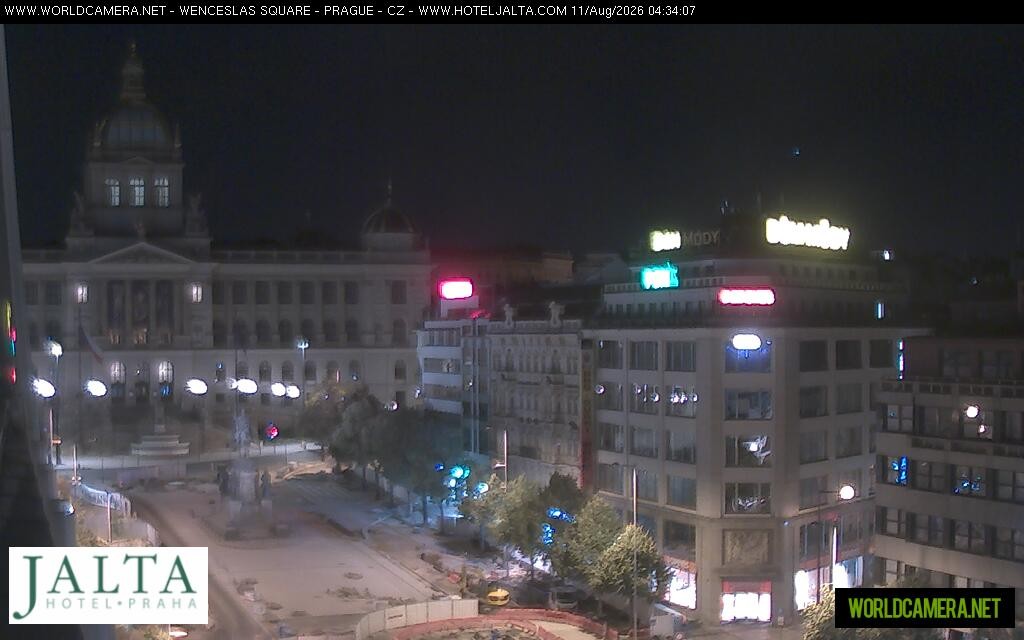 Archiv Foto Webcam Der Wenzelsplatz in der Neustadt Prags