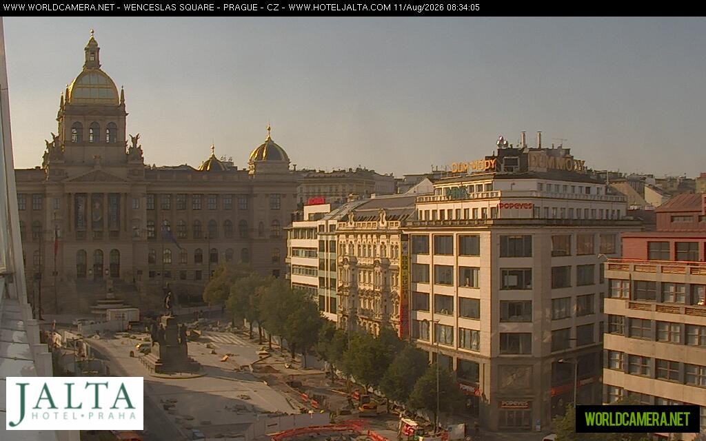 Archiv Foto Webcam Der Wenzelsplatz in der Neustadt Prags