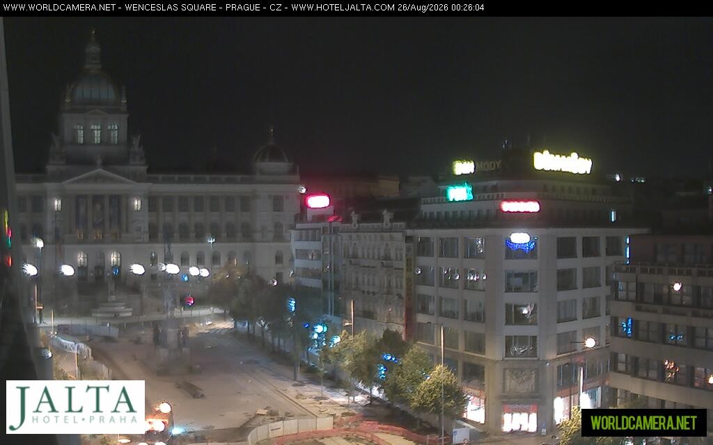 Archiv Foto Webcam Der Wenzelsplatz in der Neustadt Prags
