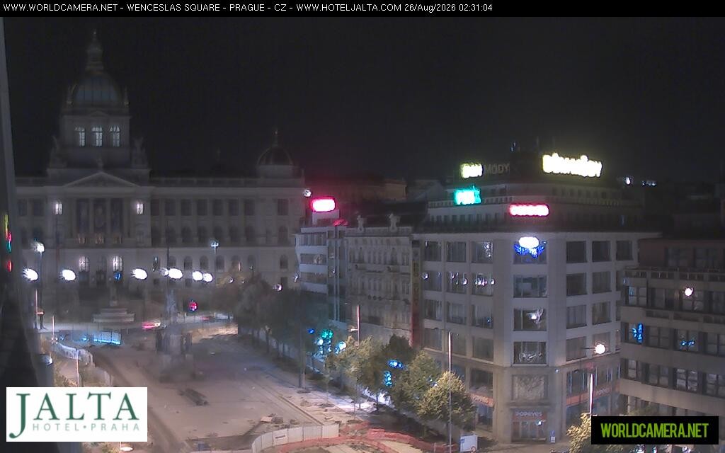 Archiv Foto Webcam Der Wenzelsplatz in der Neustadt Prags