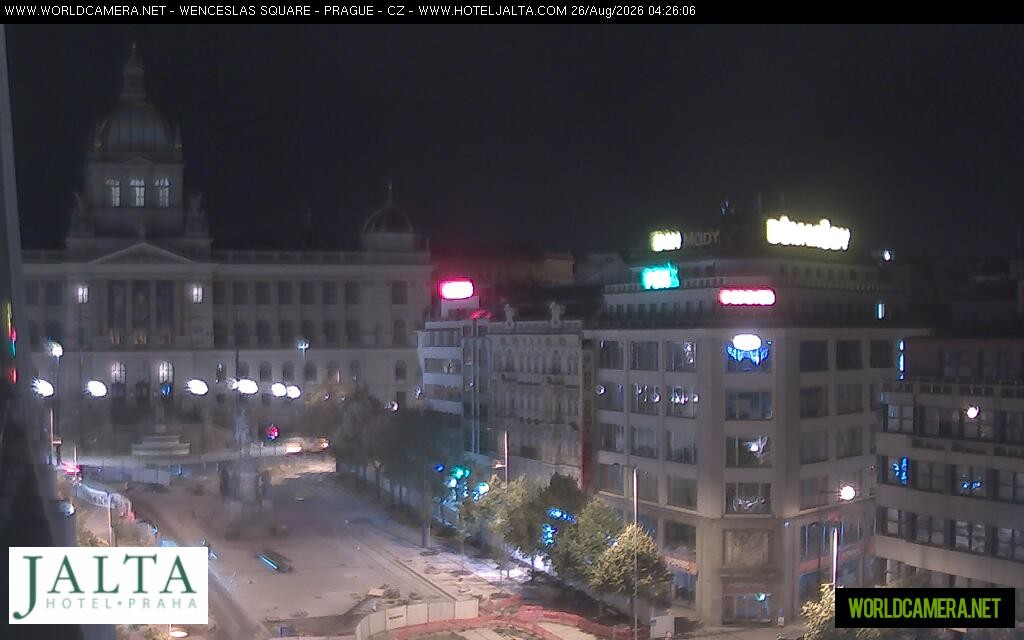 Archiv Foto Webcam Der Wenzelsplatz in der Neustadt Prags