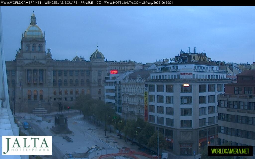 Archiv Foto Webcam Der Wenzelsplatz in der Neustadt Prags