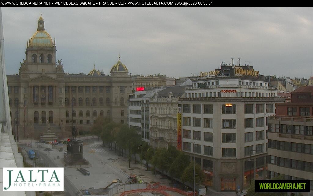 Archiv Foto Webcam Der Wenzelsplatz in der Neustadt Prags