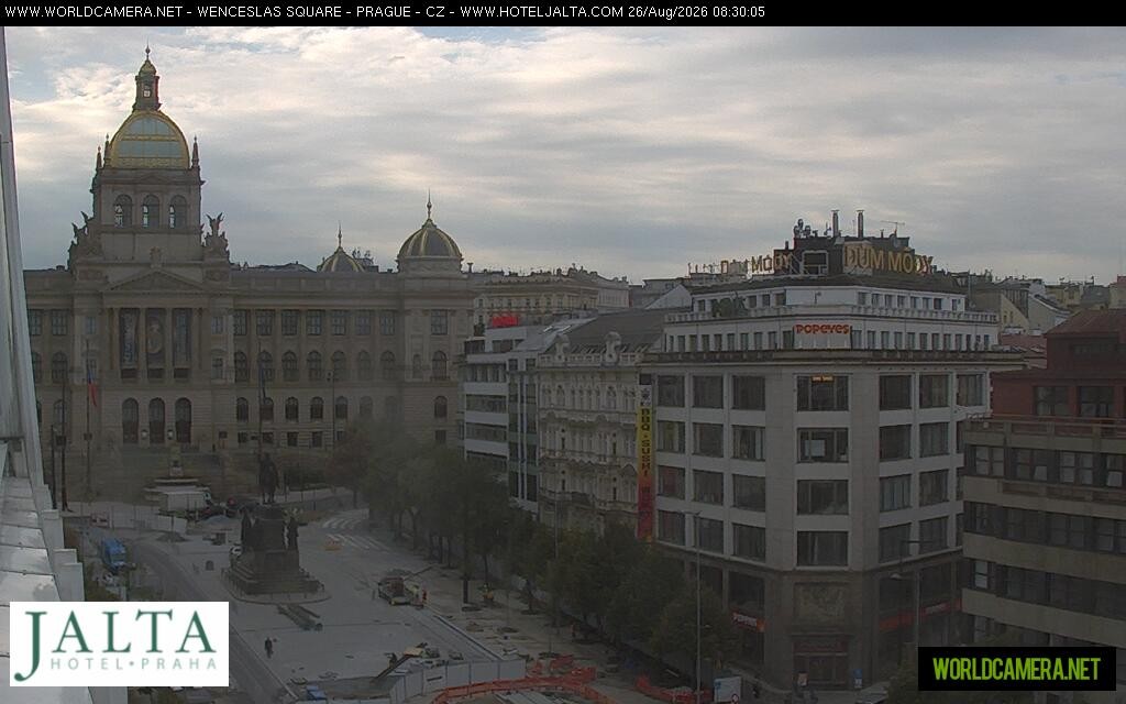 Archiv Foto Webcam Der Wenzelsplatz in der Neustadt Prags