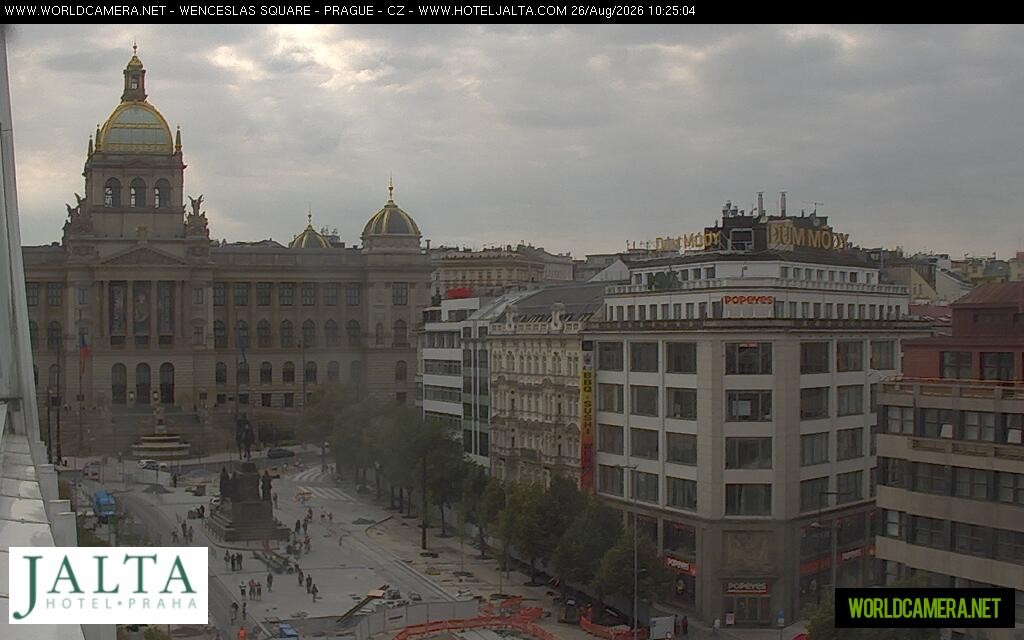 Archiv Foto Webcam Der Wenzelsplatz in der Neustadt Prags