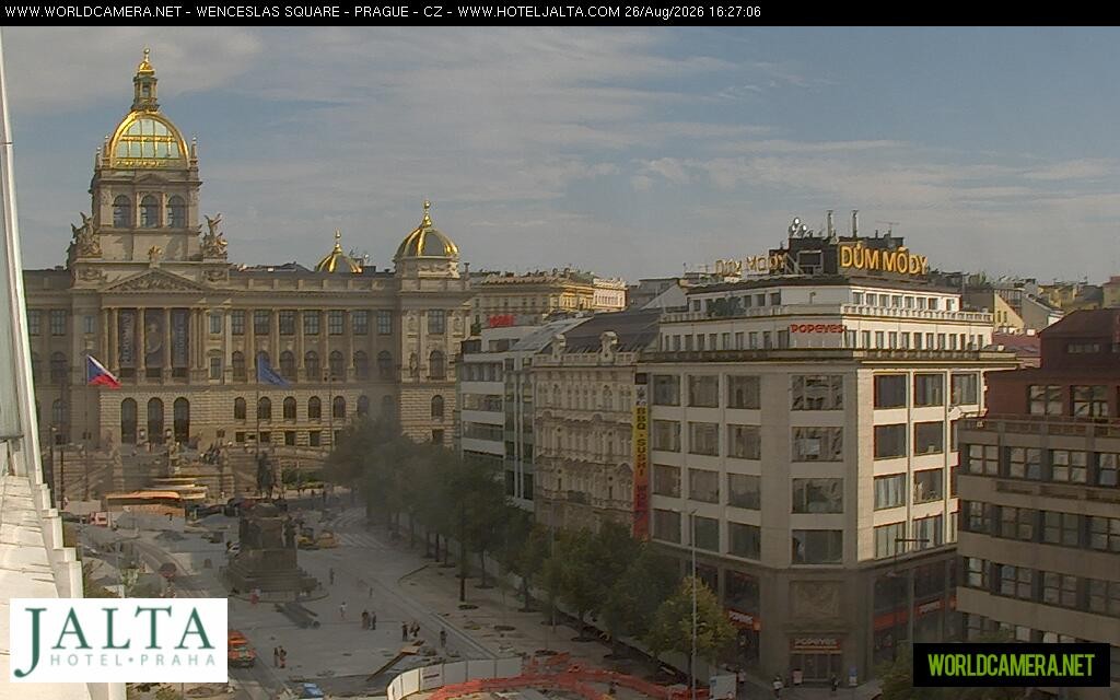Archived image Webcam Wenceslas Square in Prague
