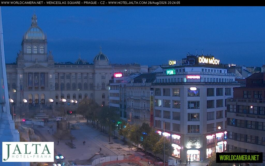 Archived image Webcam Wenceslas Square in Prague