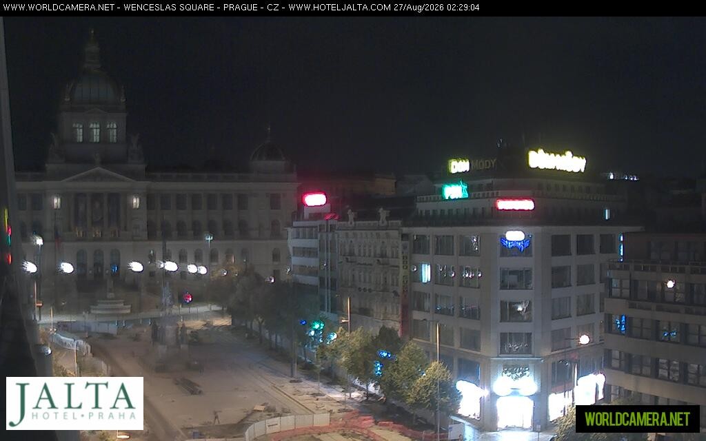 Archived image Webcam Wenceslas Square in Prague