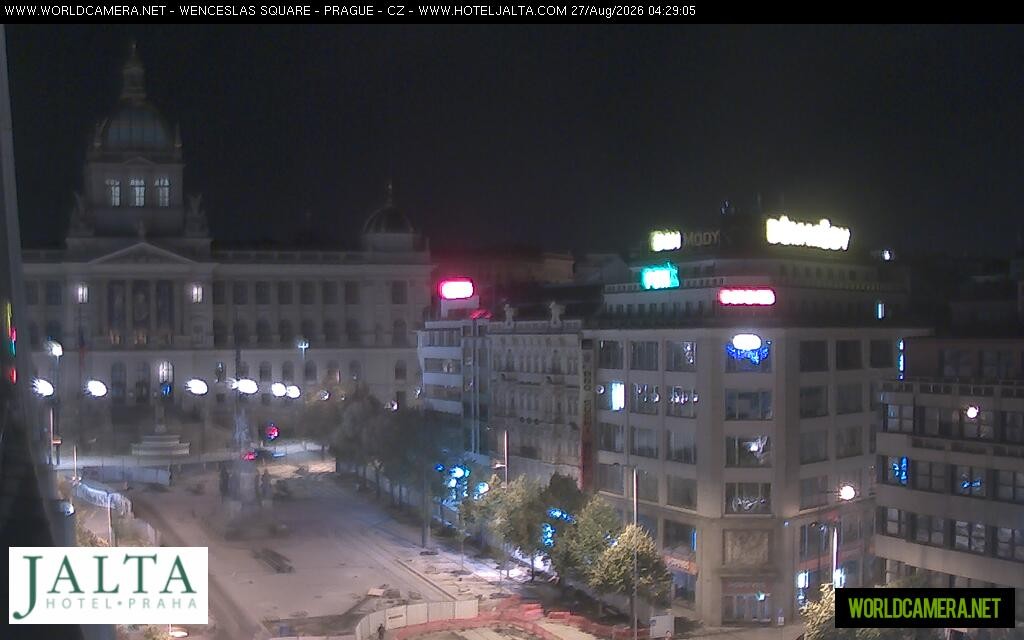 Archived image Webcam Wenceslas Square in Prague