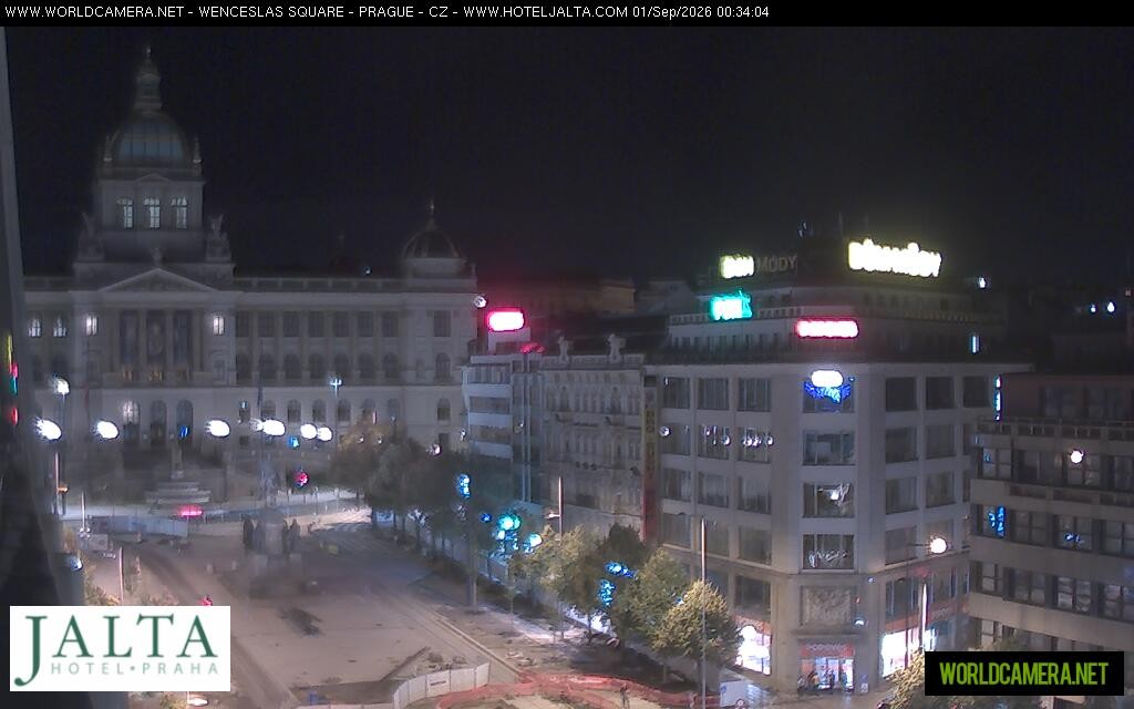 Archiv Foto Webcam Der Wenzelsplatz in der Neustadt Prags