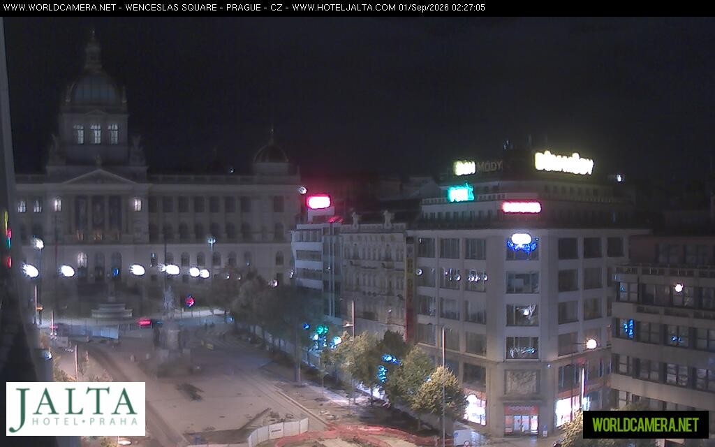 Archiv Foto Webcam Der Wenzelsplatz in der Neustadt Prags