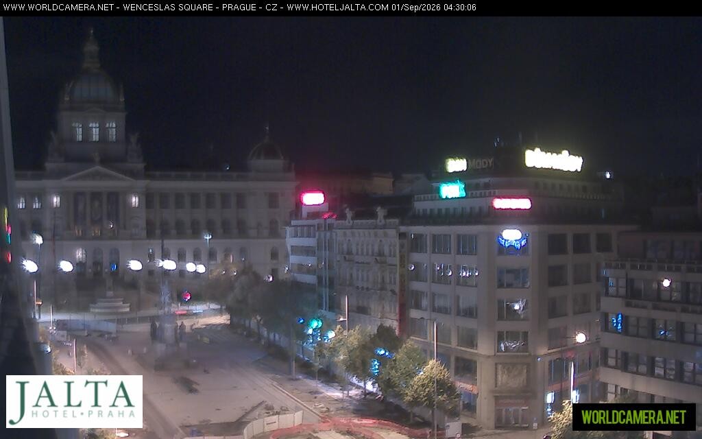 Archiv Foto Webcam Der Wenzelsplatz in der Neustadt Prags