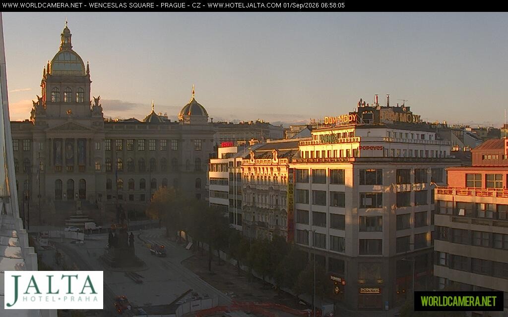 Archiv Foto Webcam Der Wenzelsplatz in der Neustadt Prags