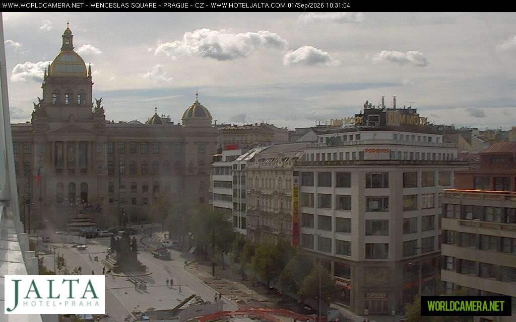 Archiv Foto Webcam Der Wenzelsplatz in der Neustadt Prags