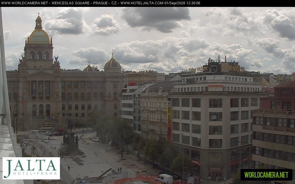 Archiv Foto Webcam Der Wenzelsplatz in der Neustadt Prags