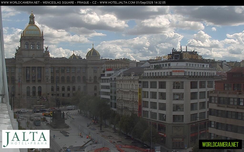 Archiv Foto Webcam Der Wenzelsplatz in der Neustadt Prags
