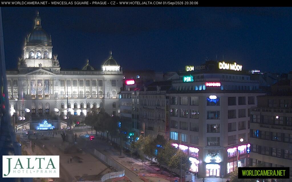 Archiv Foto Webcam Der Wenzelsplatz in der Neustadt Prags