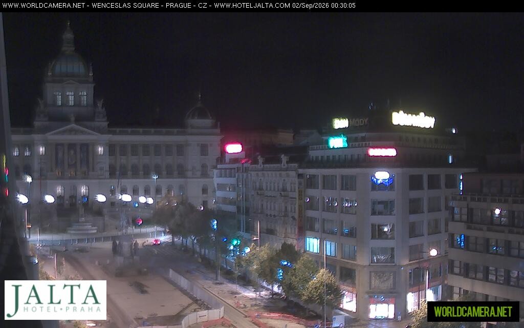 Archiv Foto Webcam Der Wenzelsplatz in der Neustadt Prags