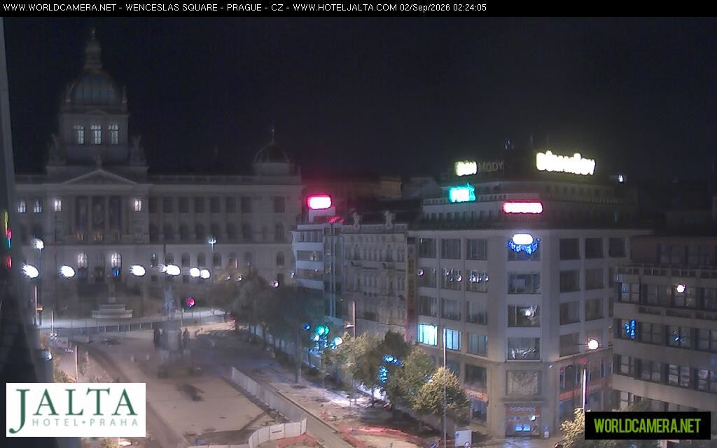 Archiv Foto Webcam Der Wenzelsplatz in der Neustadt Prags