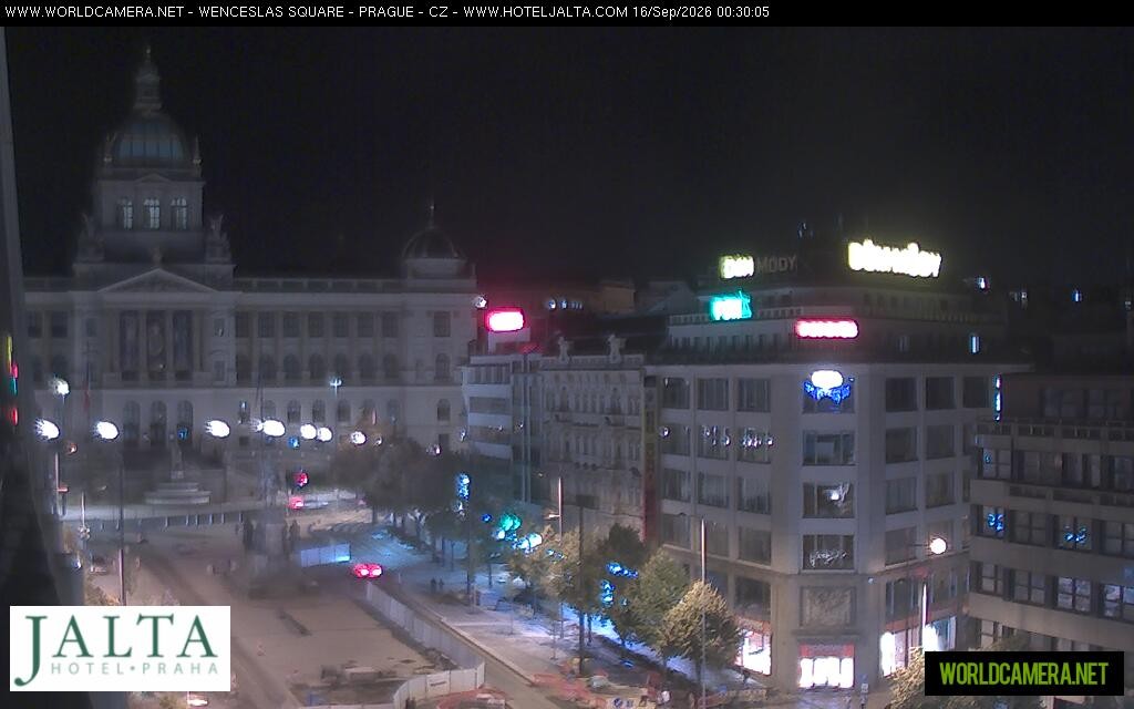 Archived image Webcam Wenceslas Square in Prague