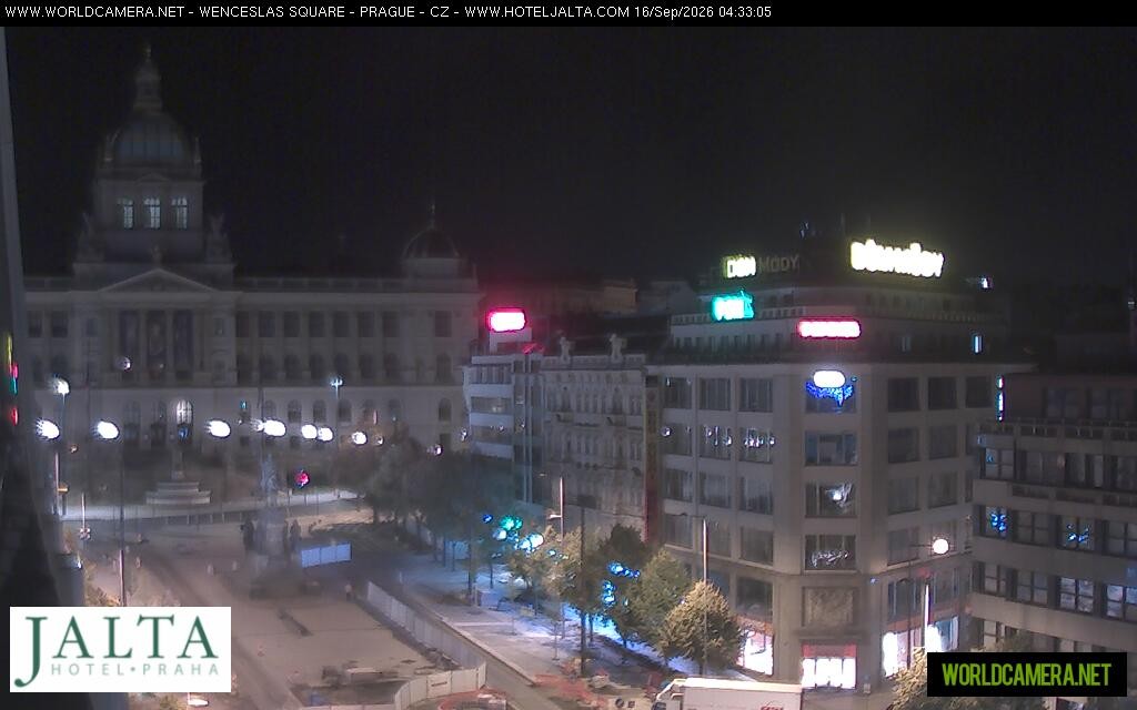 Archived image Webcam Wenceslas Square in Prague