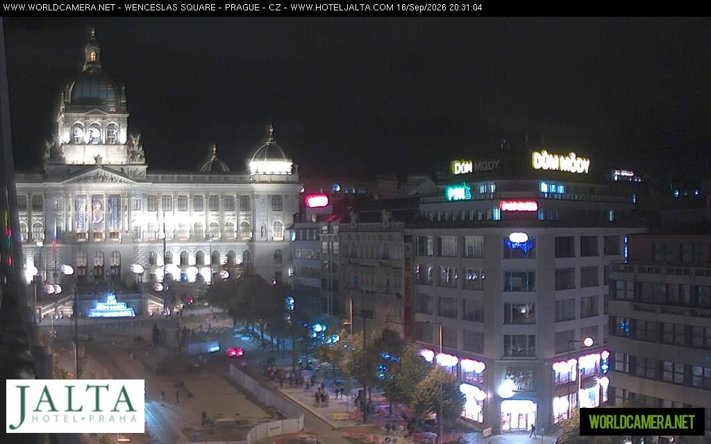 Archived image Webcam Wenceslas Square in Prague