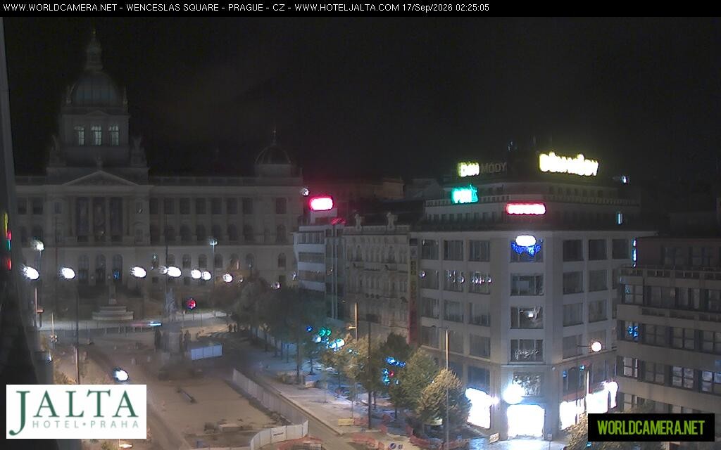 Archiv Foto Webcam Der Wenzelsplatz in der Neustadt Prags